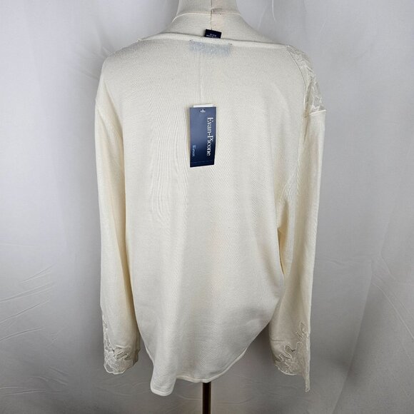 NEW! Evan-Picone Sweater Womans Size 3X Lace Trim Professional Feminine - Picture 5 of 10